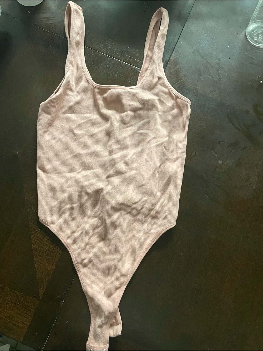 Bozzolo Light Pink Ribbed Girls' One-Piece Bodysuit